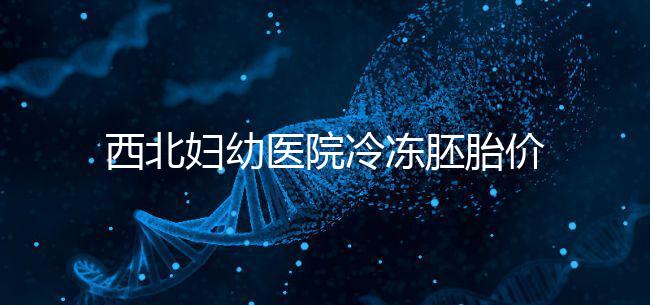 西北婦幼醫院冷凍胚胎價格介紹，如何計算2024一目了然